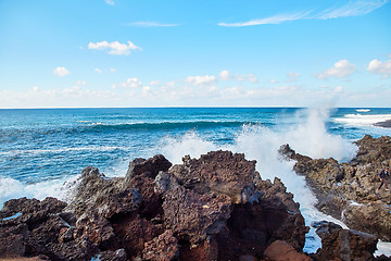 Image showing wave splashes of Atlantic ocean