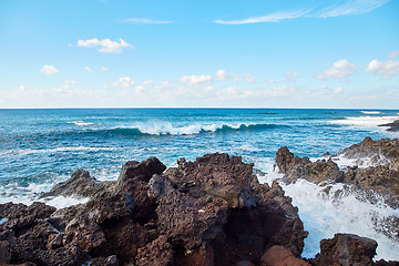 Image showing wave splashes of Atlantic ocean