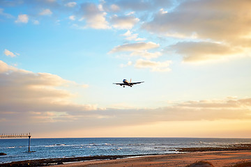 Image showing landscape with airplain