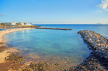 Image showing Panoramic view of Playa Blanca