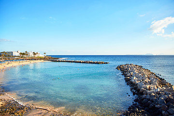 Image showing Panoramic view of Playa Blanca