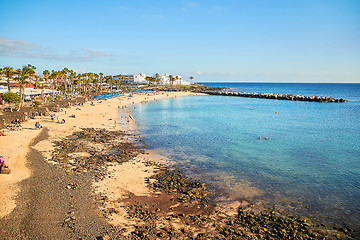 Image showing Panoramic view of Playa Blanca