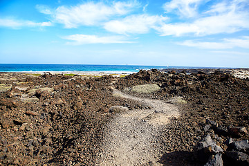 Image showing Landscape of Lanzarote Island, Canaries