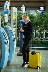 Image showing Self check-in at the airport