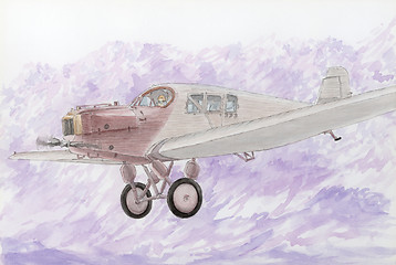 Image showing Drawing of a first all-metal passenger aircraft Junkers F-13 in 