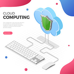 Image showing Cloud Computing Technology Isometric