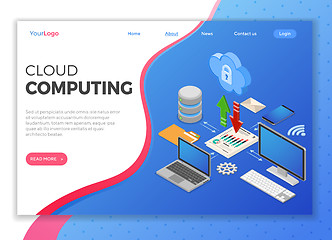 Image showing Cloud Computing Technology Isometric