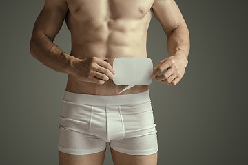 Image showing Perfect slim toned young body of the man