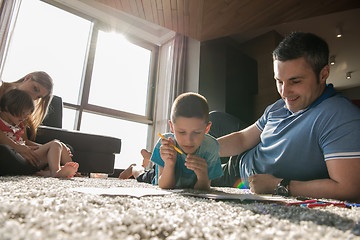 Image showing young couple spending time with kids