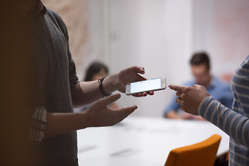 Image showing Business Team At A Meeting at modern office building