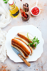 Image showing fried sausages