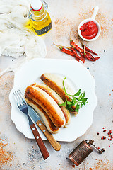 Image showing fried sausages