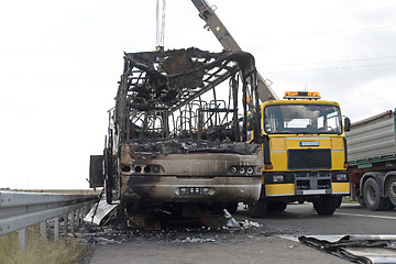 Image showing Bus Cabin Fire Damage