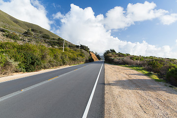 Image showing view of road at big sur coast in california