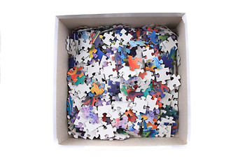 Image showing color puzzle in the paper box