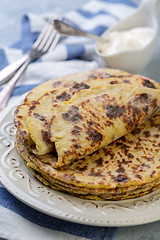Image showing Delicious Norwegian potato pancakes lefse.