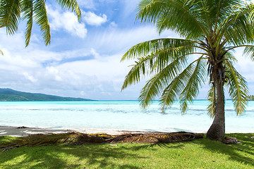 Image showing lagoon and mountains in french polynesia