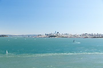 Image showing view of san francisco city and pacific ocean