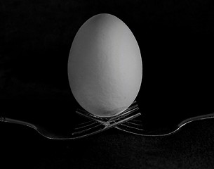 Image showing Egg and forks