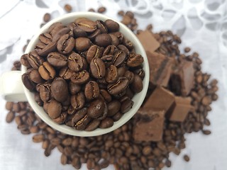 Image showing Coffee and chocolate