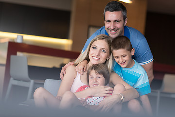 Image showing couple spending time with kids