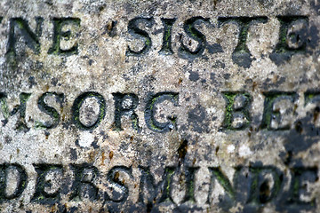 Image showing Gravestone with writing on it