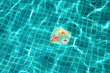 Image showing Blue water of a pool in thailand in the sumer