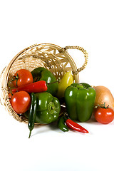 Image showing Vegetables on an isolated background