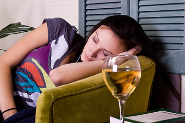 Image showing Cute Teen Girl Sleeping