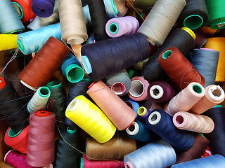 Image showing Close image of sewing thread