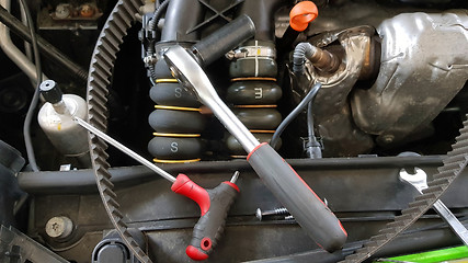 Image showing Car service maintenance