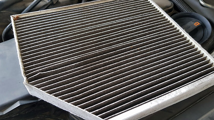 Image showing Old and dirty car air filter