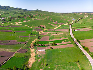 Image showing Rural panorama from above