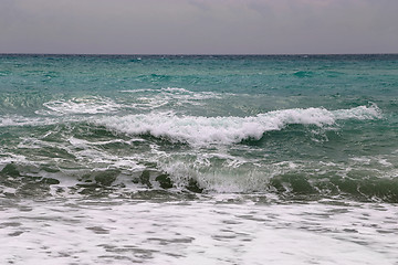 Image showing Seascape in a overcast day