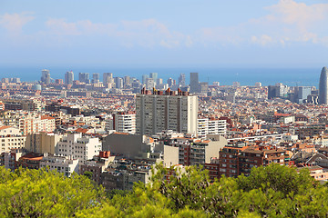 Image showing Beautiful view of Barcelona, Catalonia, Spain