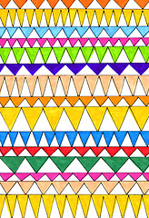 Image showing Abstract colorful triangles pattern