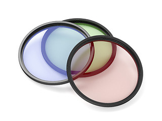 Image showing Colorful camera filters