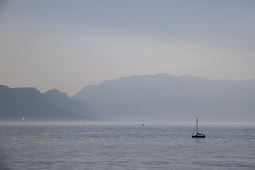 Image showing Sailing boat sailing