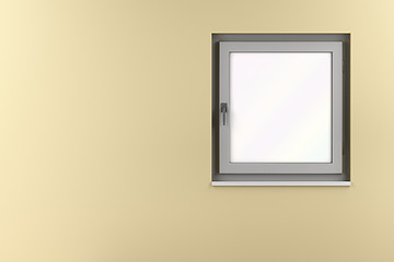 Image showing Grey PVC window 