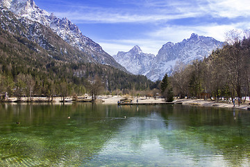Image showing Beautiful small Mountain lake landscape in Slovenia