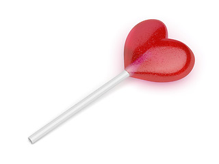 Image showing Lollipop in shape of heart