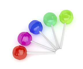 Image showing Lollipops with different colors