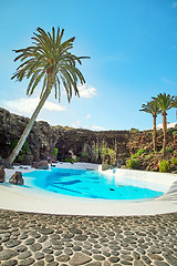 Image showing Jameos del Agua pool in Lanzarote