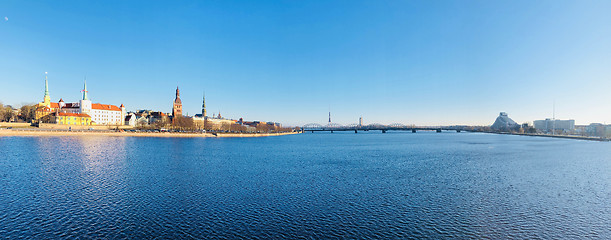 Image showing Panoramic view of Riga city, Latvia