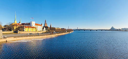 Image showing Panoramic view of Riga city, Latvia