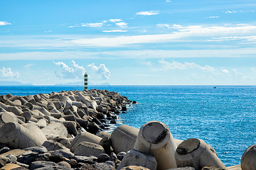 Image showing Lighthouse on the pier