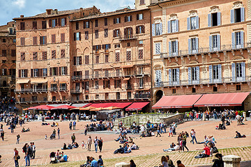 Image showing Piazza del Campo, Siena, Italy