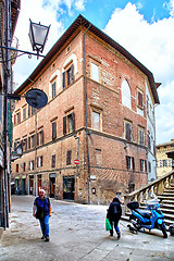 Image showing Street view of Siena, Italy