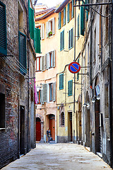 Image showing Street view of Siena, Italy