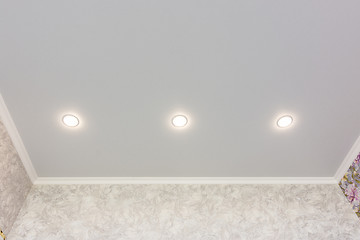 Image showing Three spotlights built into the suspended ceiling